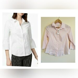 Charter‎ Club Women Button Up Shirt 2P Pink Business Career Preppy $64.50 Modest